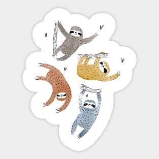 Sloths with love Sticker